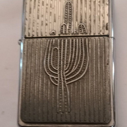 Zippo E - 01 collectible lighter like new with cactus design