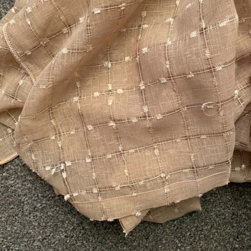 Rustic cream curtains and drapes set used, 2 pieces