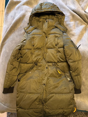 Superdry long parka puffer jacket new with detachable faux fur