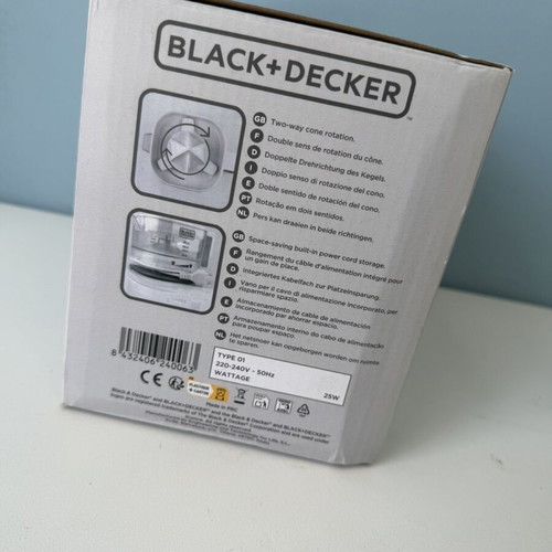 Black+Decker electric juicer 25W with 350ml container, new