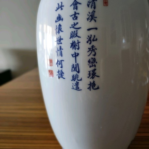 Chinese large porcelain vase hand-painted new