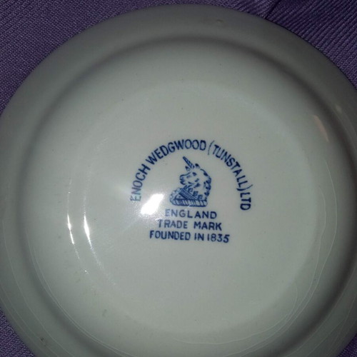 Vintage Schweppes Blue Willow Mini Trays Set of 2, like new