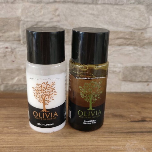 Papoutsanis Olivia 2pcs travel size body lotion and shampoo used