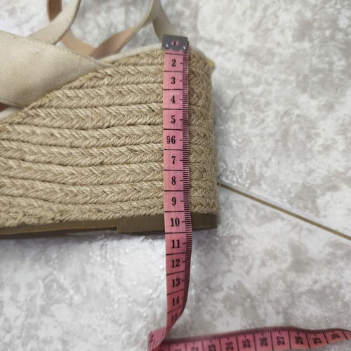 Espadrille suede beige platform sandals size 39 like new
