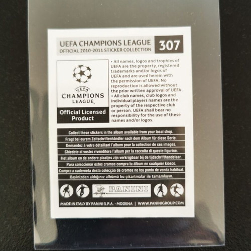 Francesco Totti Panini UEFA Champions League 2010-2011 Sticker