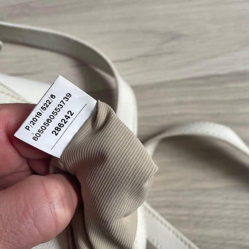 Furla backpack used, beige with front accessory option
