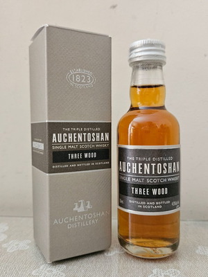 Auchentoshan Three Wood whisky miniature new, 50ml
