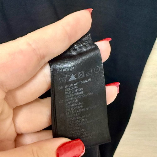 H&M Black Cotton Elastic Mini Dress like new