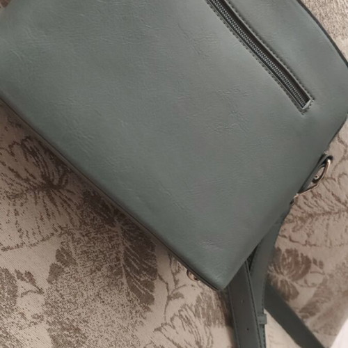 Doca crossbody bag like new, blue with embroidered pattern