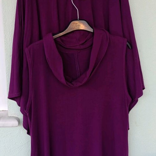 Asymmetric vintage set like new, purple
