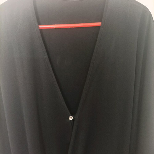 Mini dress like new, black, with draped detail and batwing sleeve