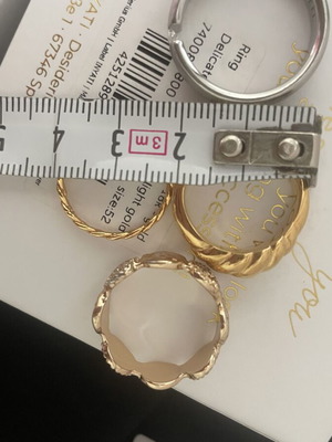 Inyati 25 rings 18k gold new, various sizes and designs