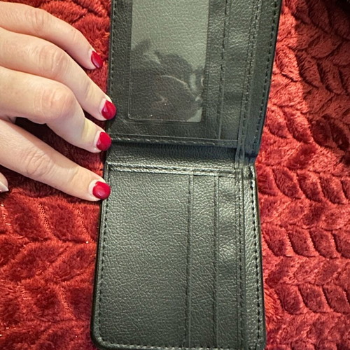 Men's wallet genuine leather black new
