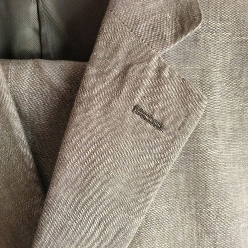 Andrea Doriani Exclusive men's linen suit, beige taupe