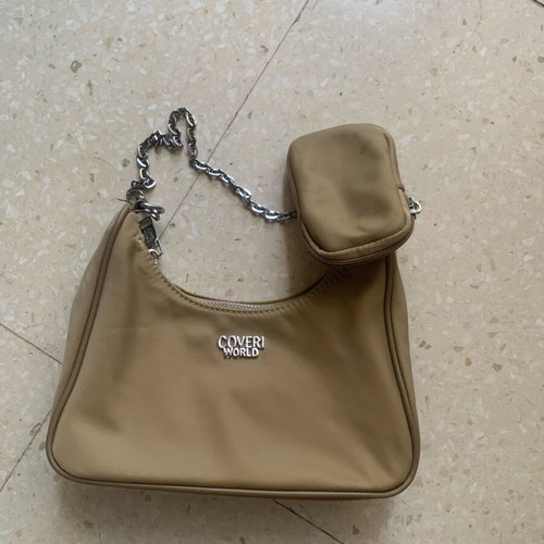 Coveri World tan shoulder bag with chain strap like new