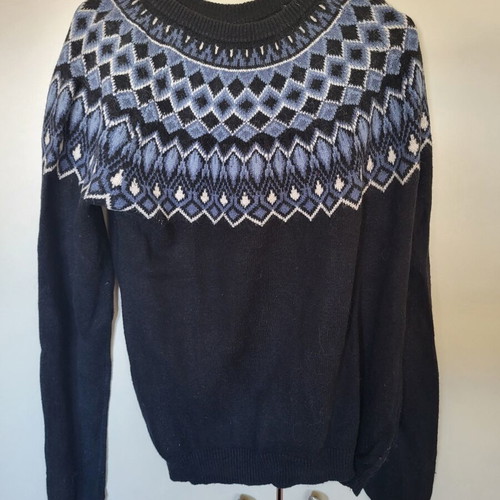Pullover LOGG (H&M) like new, black and blue, size M