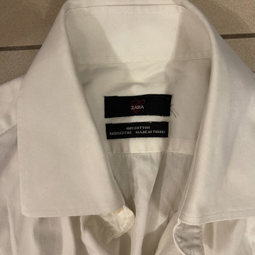 Zara men's dress shirt white size L like new