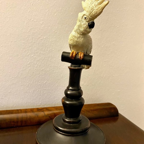 Decorative wooden parrot like new, height 24 cm