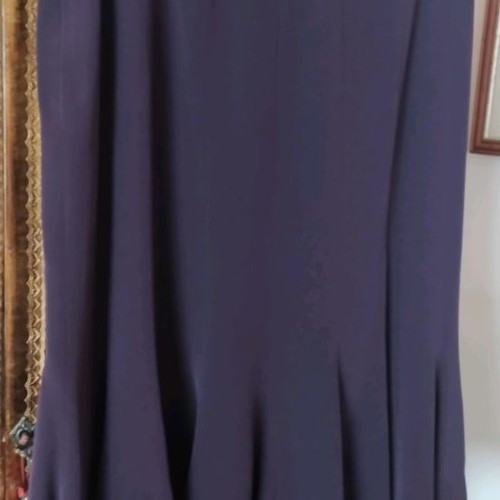 Vintage set skirt blouse used, georgette with satin fabric