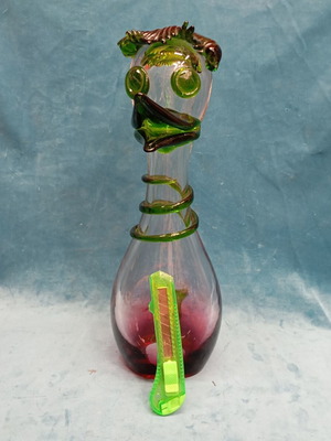 Διακοσμητική πάπια Murano glass vintage μεταχειρισμένη, ύψος 38cm