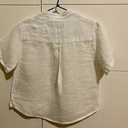 Zara white linen shirt for 2-year-old boy like new, 92 cm