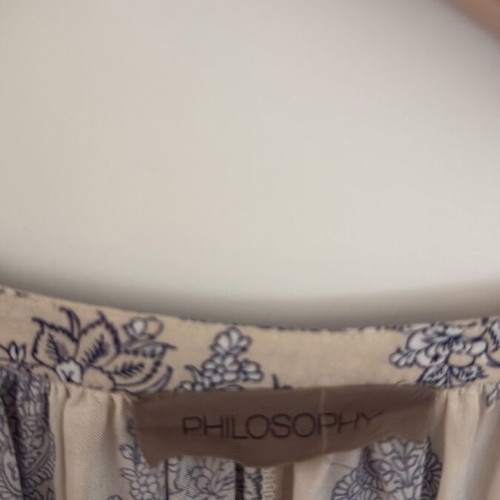 Philosophy women's blouse-shirt like new, beige and blue, size S