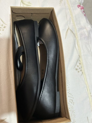 Ballerina shoes with elastic band, size 41, black