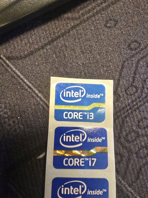 Intel Core Sticker new, single piece