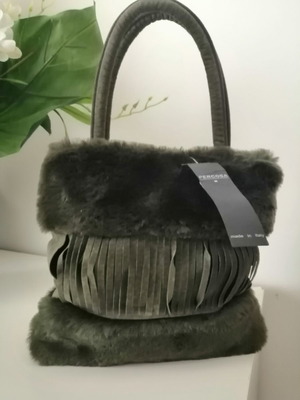 Percosa Handbag Made in Italy Khaki New