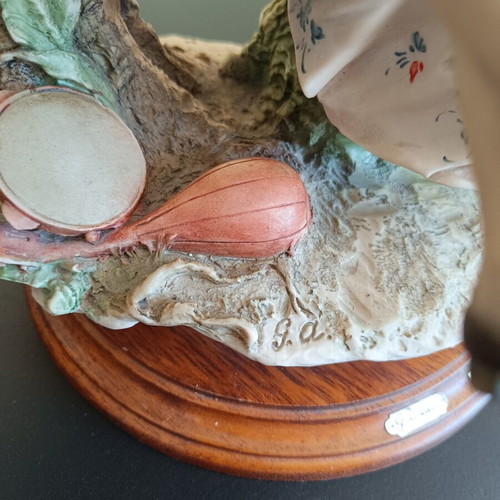 G.Armani Florence Sculture Italian decorative sculpture used, romantic couple on swing