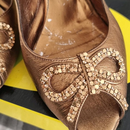 J.Bournazos shoes used, size 40, bronze pumps