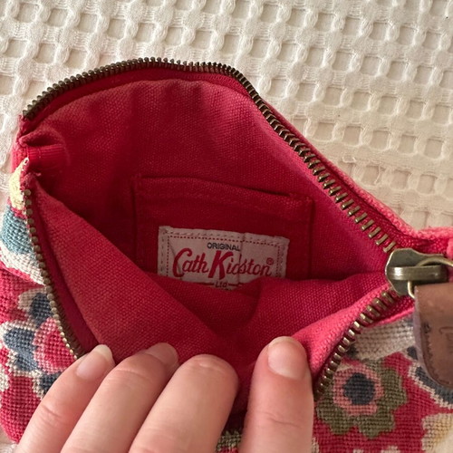 Cath Kidston toiletry bag used, vintage limited edition, wool red