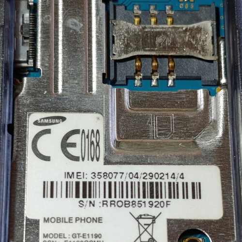 Samsung E1190 used mobile phone for everyday use