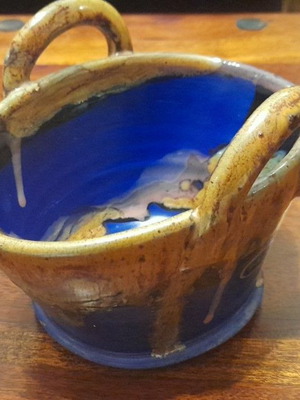 Artistic Spatharis Bros handmade ceramic with enamel like new