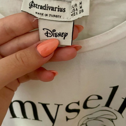 Disney T-shirt Stradivarius size M like new, white