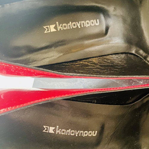 Kalogirou Red Patent Leather Pumps size 39 like new