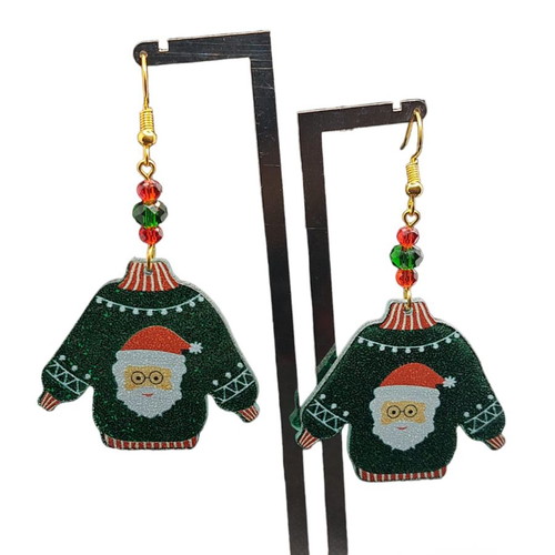 Handmade sweater earrings new, plexiglass