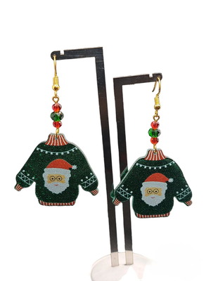 Handmade sweater earrings new, plexiglass