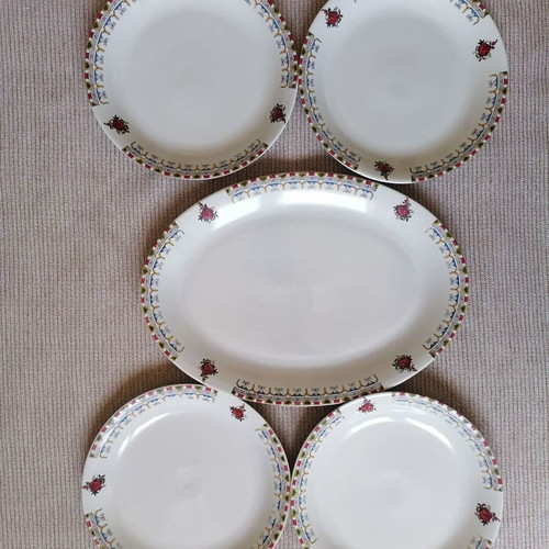 Candia set of 5 vintage large serving plates