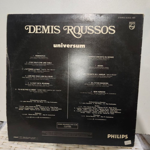Demis Roussos Universum vinyl record