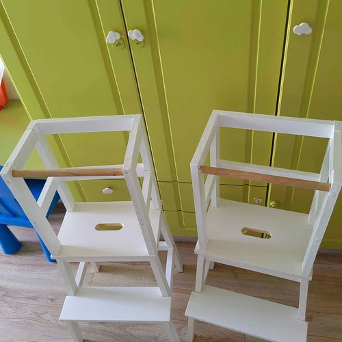 Wooden learning tower like new, handmade
