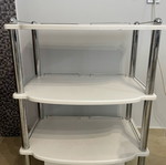 Rolling side table with drawer like new