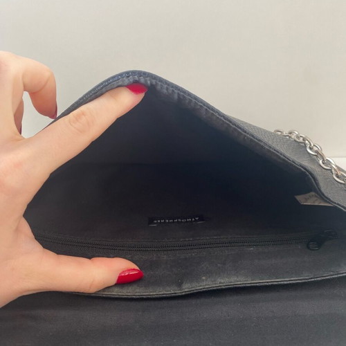 Atmosphere shoulder bag black with silver details used