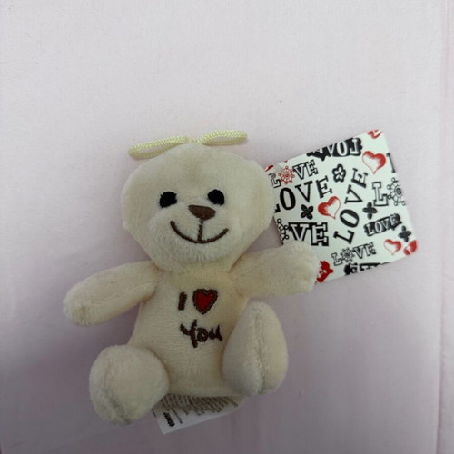 Plush bear and heart set I love you new