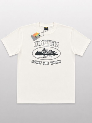 Corteiz Rules The World white t-shirt, size large