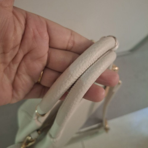 Camila Karina Cream Handbag with Decorative Scarf