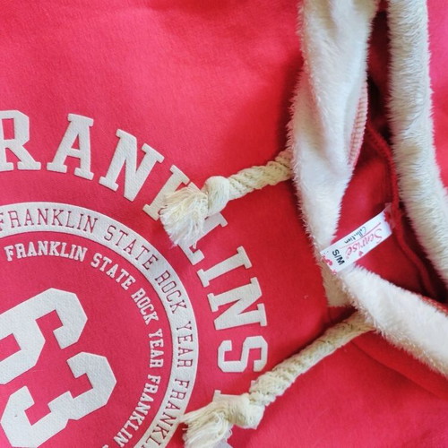 Senrise sweatshirt new, size S/M, cotton, white and red