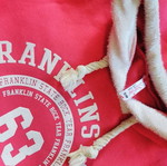 Senrise sweatshirt new, size S/M, cotton, white and red