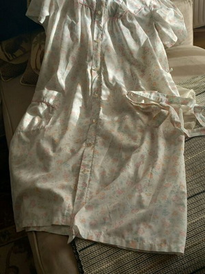 Cotton robe with belt, size L and XL