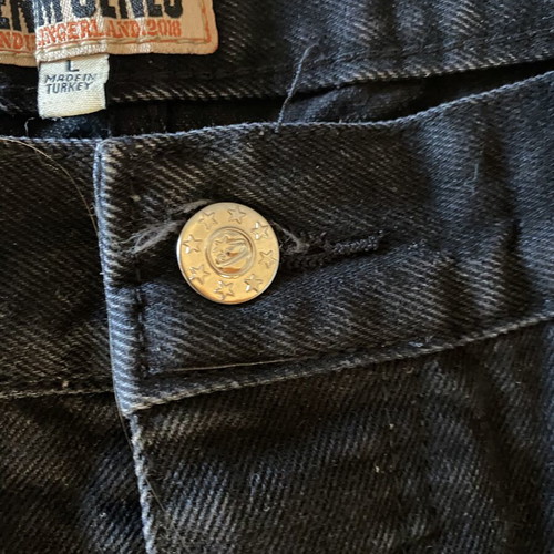 Corteiz C-Star Denim Jeans new, 100% cotton, baggy, black and white